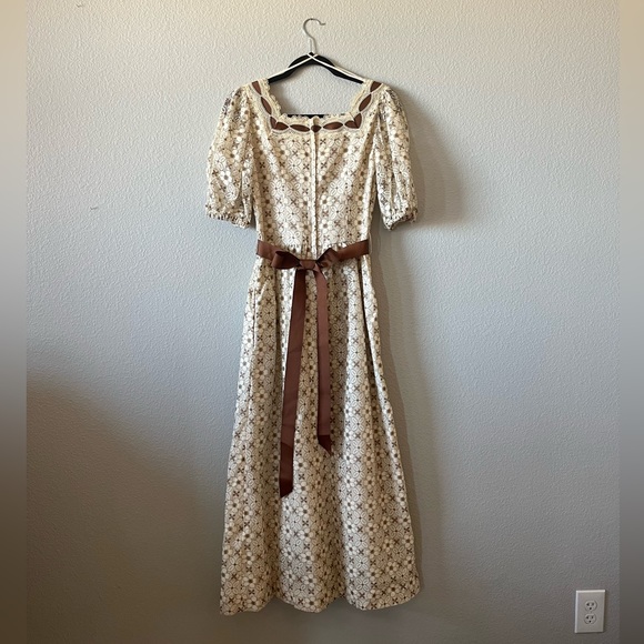 Vintage 1970's Princess Kaiulani Lace Dress - Picture 3 of 6